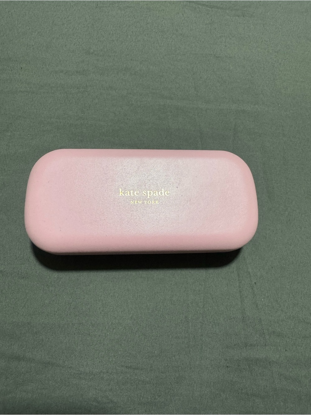 kate spade Pink Hard Shell Eyewear Case with Gold Logo